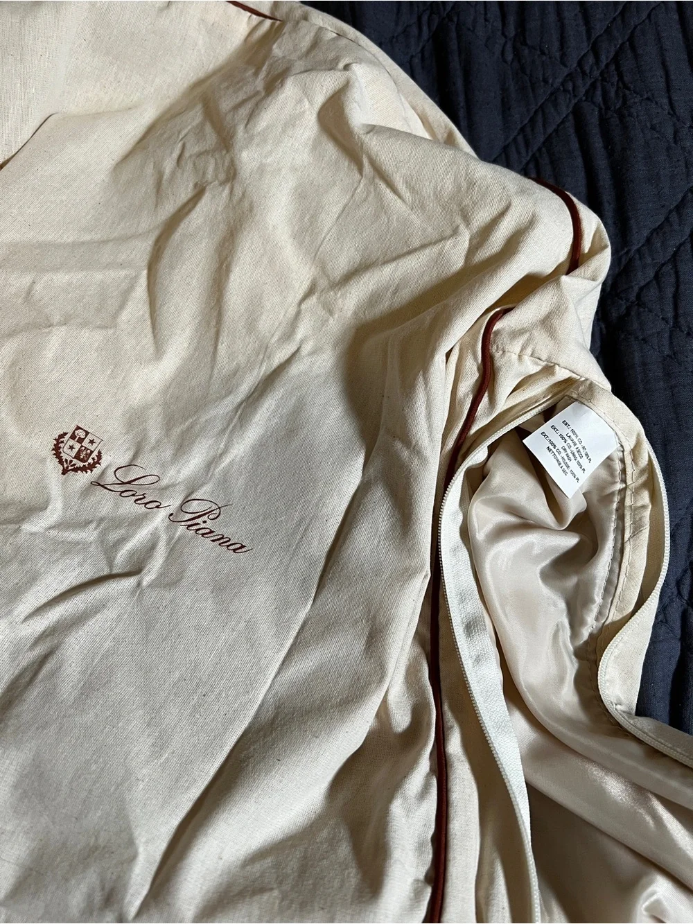 Loro Piana Cream Garment Bag | Travel Bag